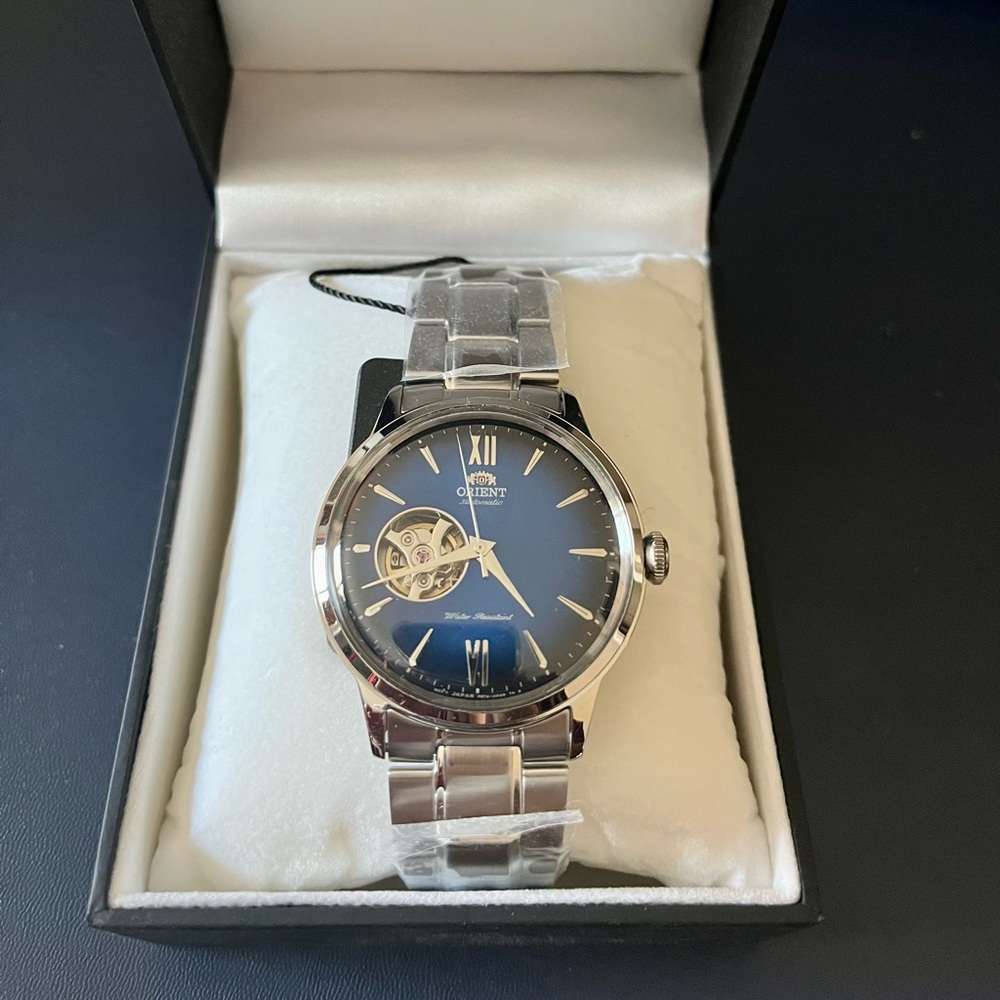 Orient Helios Watch Silver, Blue 40.5mm